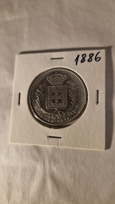 500 Reis D.Luis prata 1886 e outras datas