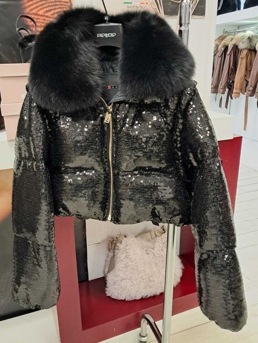 Kurtka Włoskiej marki FLO CLO cekiny