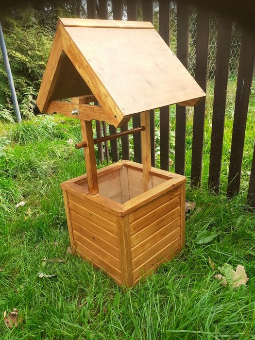 Drewniana donica opalona