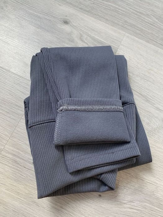 ! Лосіни в рубчик на флісі ! Преміум якість ! Висока посадка !