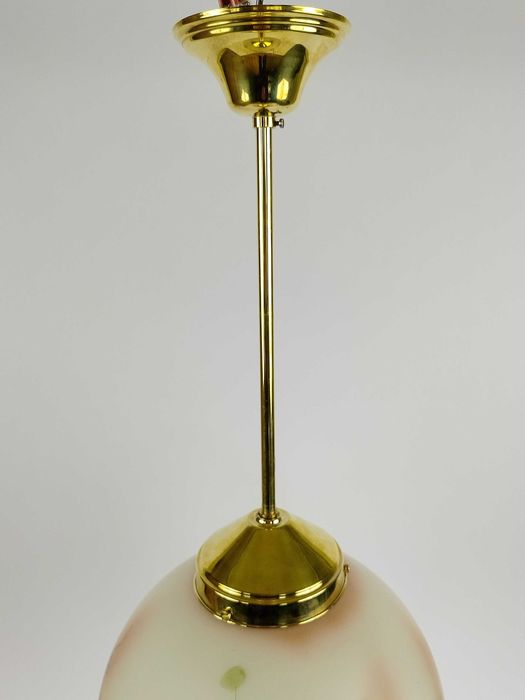 Lampa rustykalna malowana retro vintage PRL retro