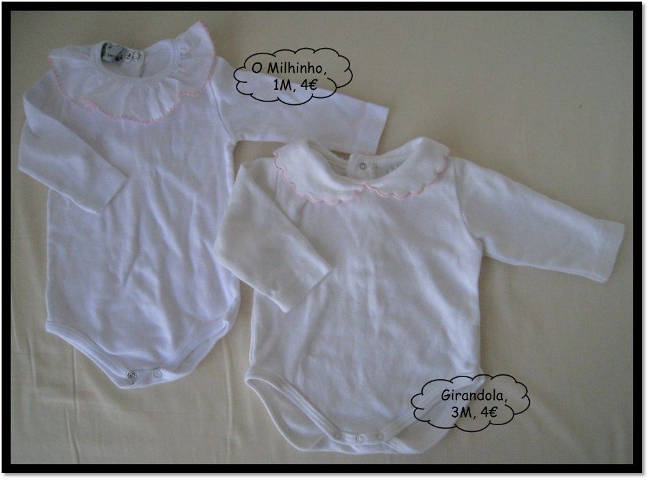Bodys e Babygrows menina (0-6M)