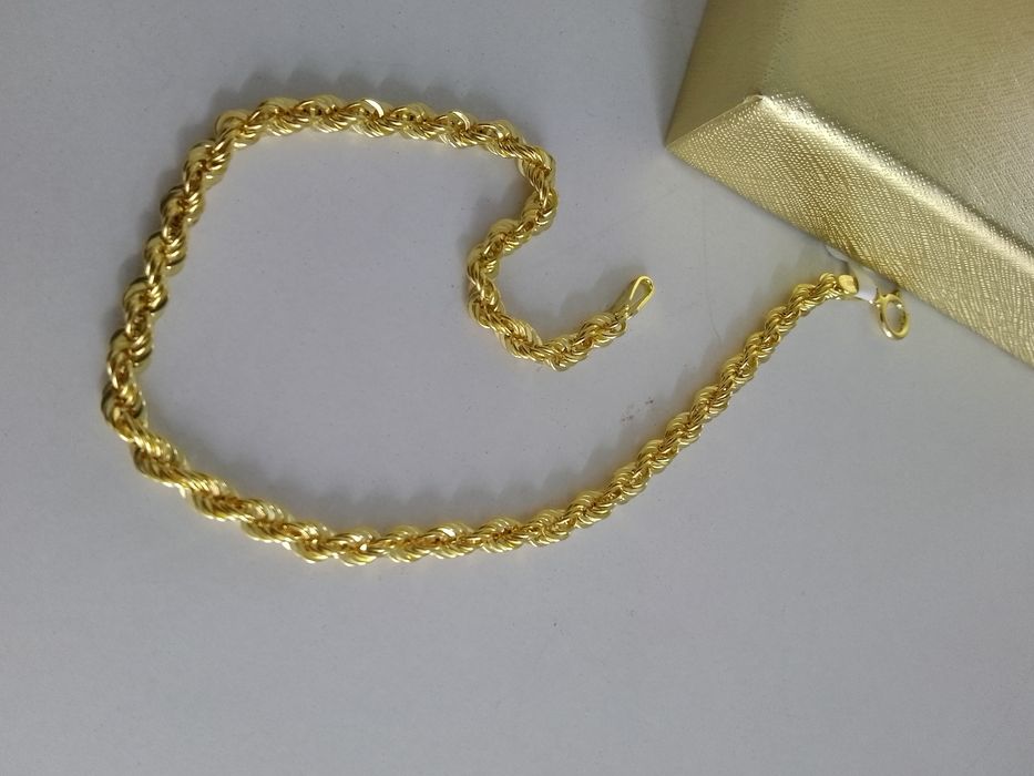 Złota bransoletka kordel złoto 585 długość 19 cm   424
