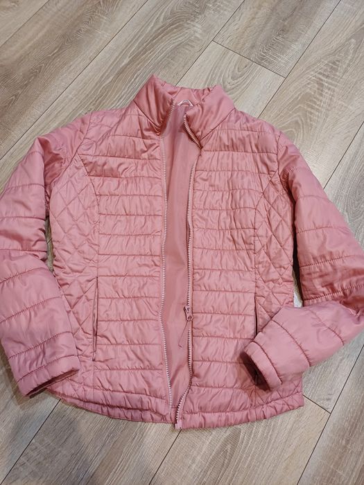 Kurtka pikowana M pudrowy róż