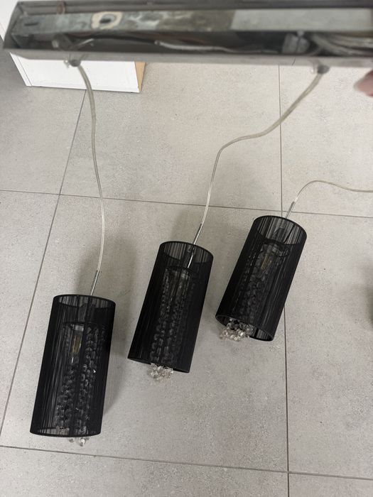 lampa wiszaca glamour 3 klosze z krysztalkami