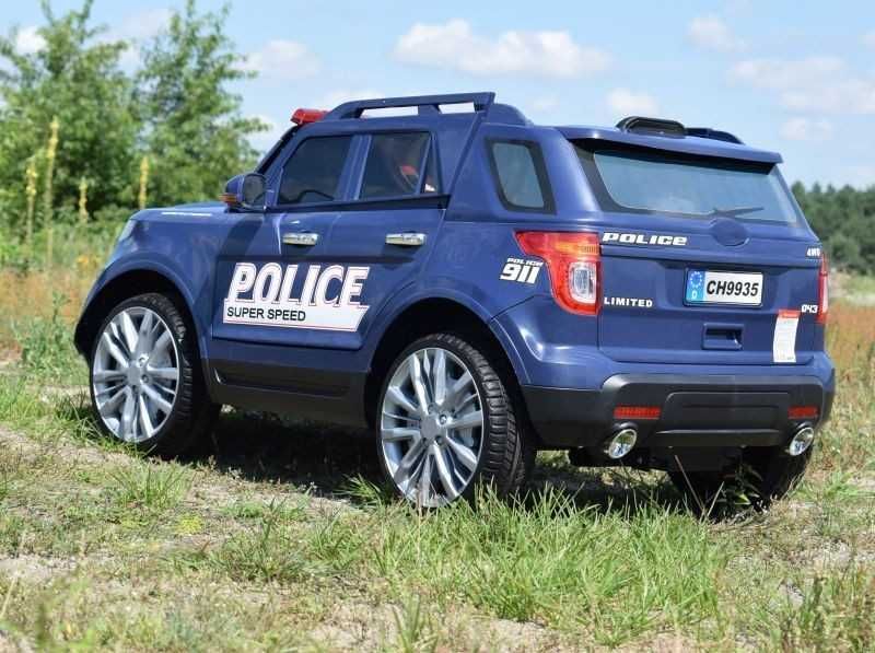 Auto samochód na akumulator MEGA POLICJA MEGAFON samochodzik autko SUV
