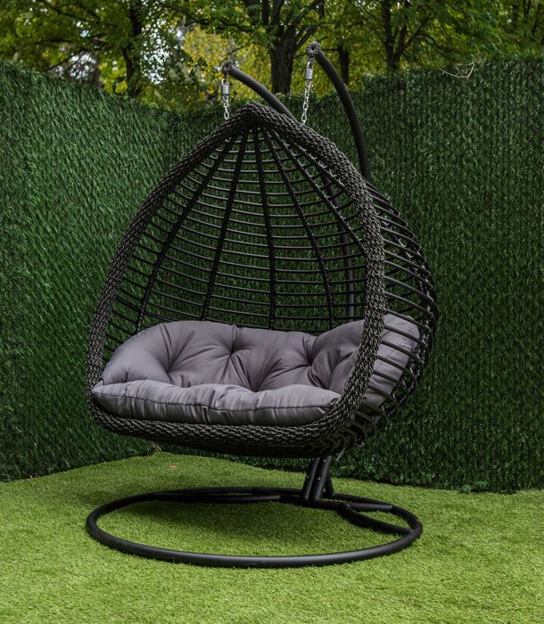 Качели двойные- Дабл. Кресло КОКОН Подвесное. плетение из ротанга