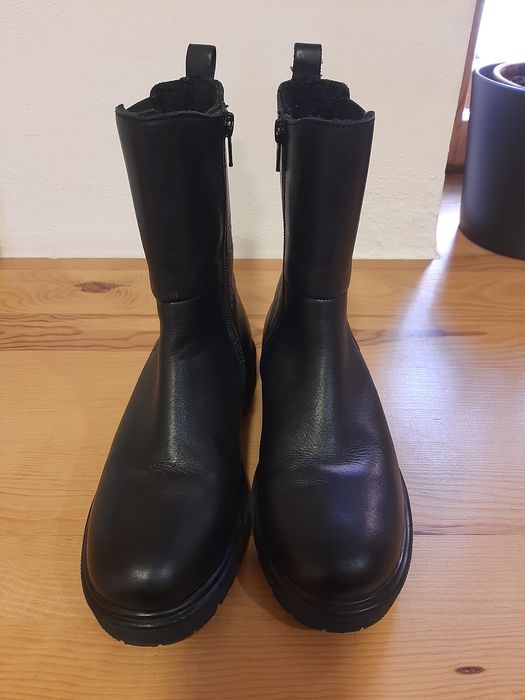 Botki damskie skórzane rozm 34 pepper