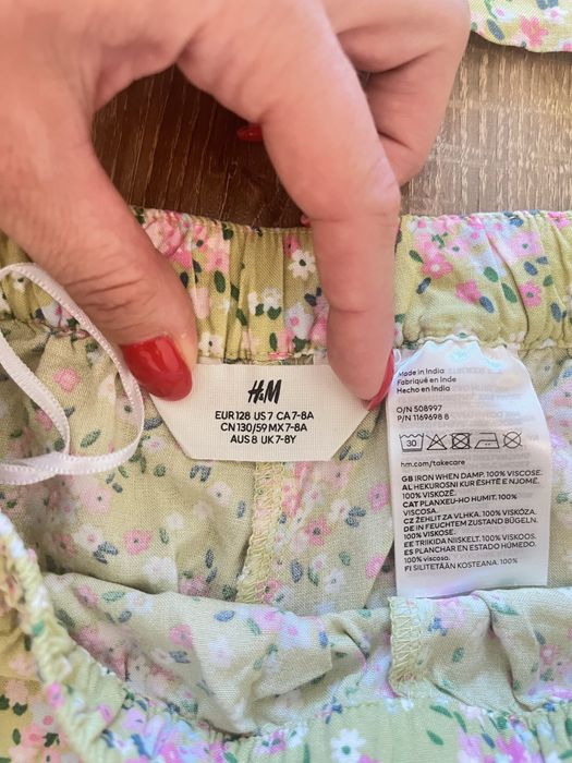 Фірмовий літній костюм H&M 128 р, на 7-8 років