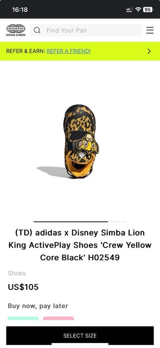 Кросівки adidas disney simba lion king