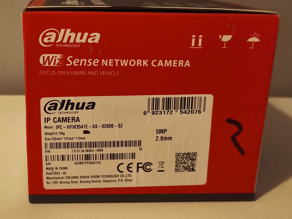 Kamera IP Dahua WizSense IPC-HFW3541E-AS-0280B-S2 5MP 2.8mm