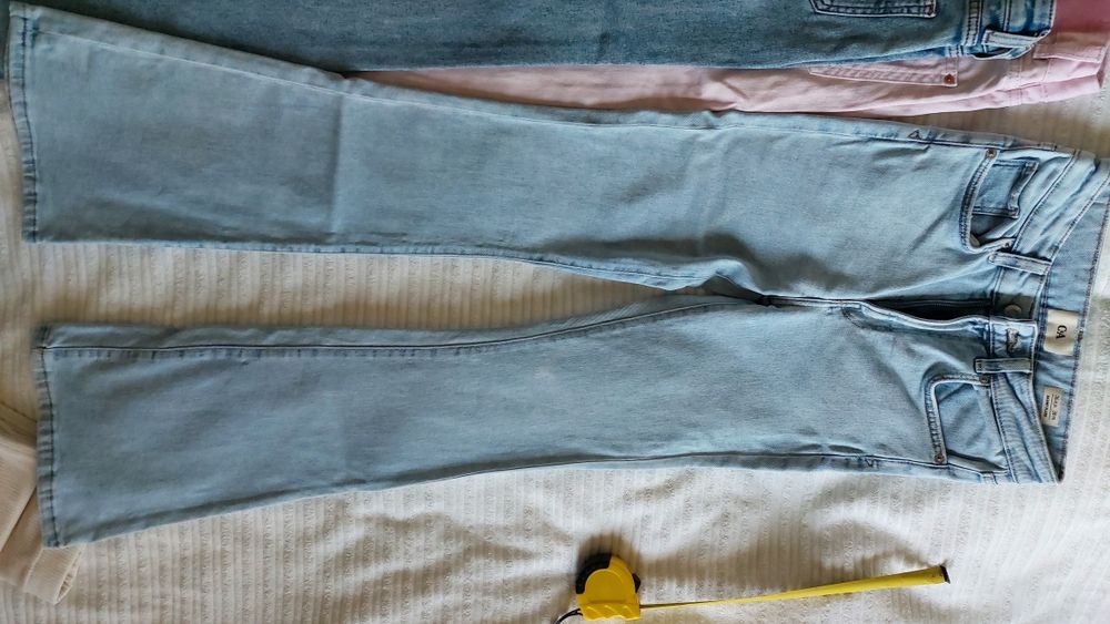 Jeansy wide leg, flare 164cm XS