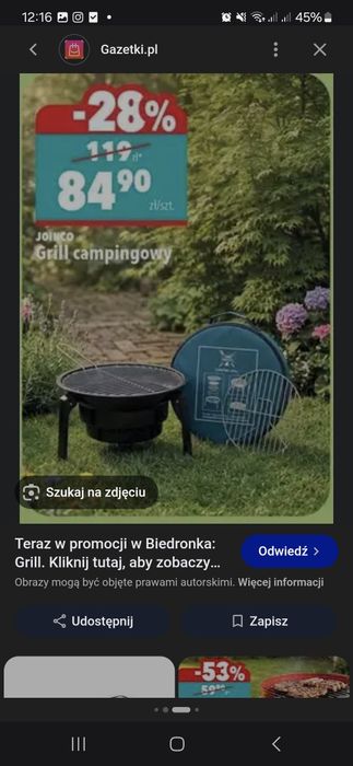 Grill campingowy turystyczny nowy składany