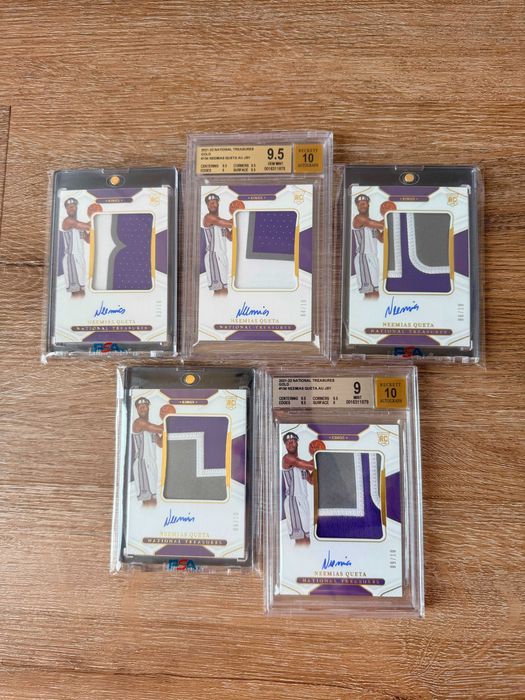 Neemias Queta National Treasures Gold /10 (lot of 5 cards)