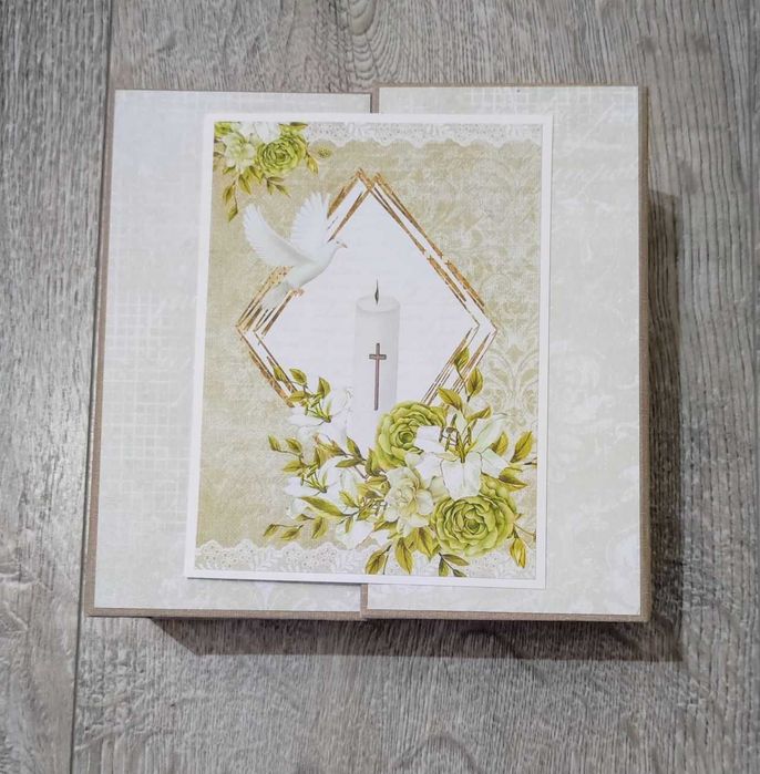 Album na zdjęcia Chrzest Święty, rękodzieło scrapbooking Szczecin