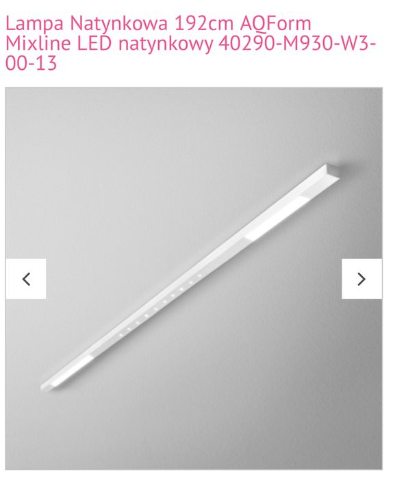 Lampa natynkowa Aqform Mixline natynkowy 192 cm 4000k