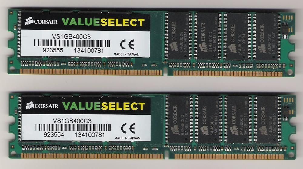 Memórias Ram (1 GB / 512 MB / 256 MB)