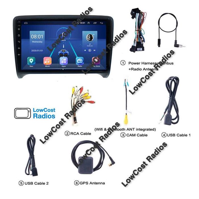 Auto Rádio ANDROID - AUDI TT (2006 a 2014) | 9'' GPS BT USB APPS WIFI | CARPLAY • ANDROID AUTO