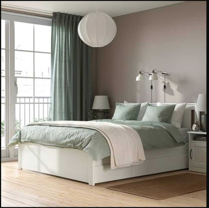 Cama IKEA Songesand Queen com Gavetas de Arrumação — Como Nova