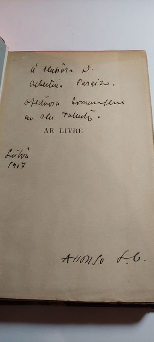 Ar Livre - Afonso Lopes Vieira (1ª edição, 1906; Assinado pelo autor)