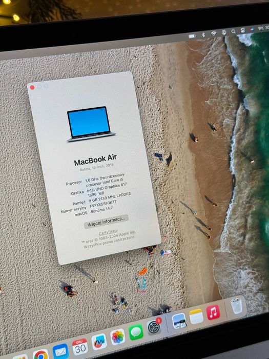 MacBook Air, 2018, i5, 8GB RAM