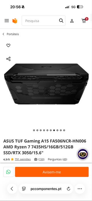Portatil asus tuf gaming