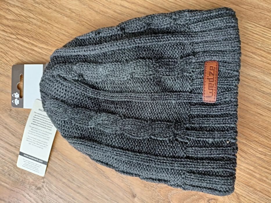 Szara, ciepła czapka Wed'ze