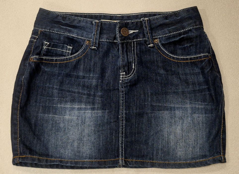 Jeansowa spódniczka mini vintage Y2K dark wash
