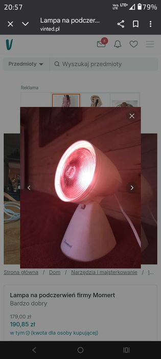 Lampa na podczerwień Momert