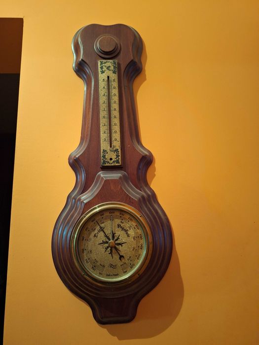 Zegar, antyk, z barometrem i termometrem