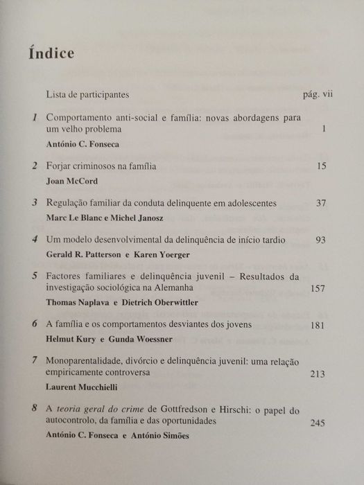 Comportamento anti-social e Família - António Castro Fonseca, Ed.
