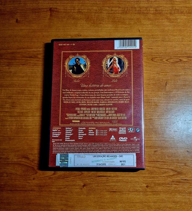 UM CORAÇÃO SELVAGEM (David Lynch) Nicolas Cage/Laura Dern/Willem Dafoe