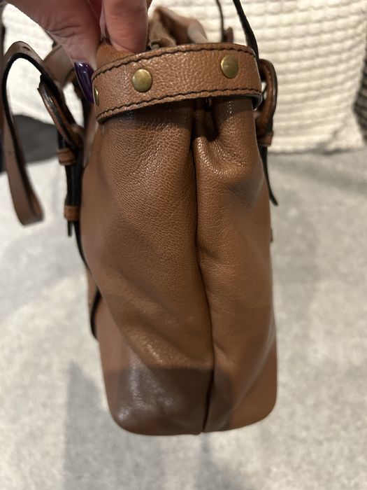 Skorzana elegancka torebka