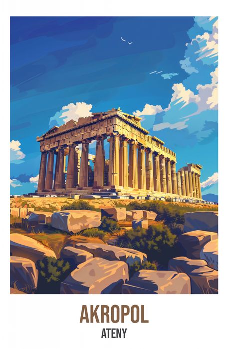Plakat 53x81cm Akropol