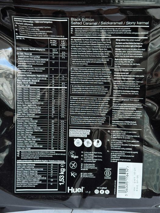 Proteina Huel Black Edition + Hot & Savoury (embalagens seladas)