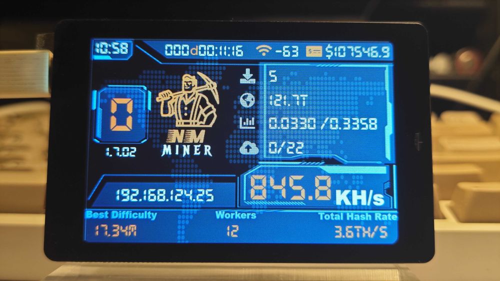 Asic bitcoin NerdMiner v2  лотерея майнер біткоін 412 KH Nerd Miner