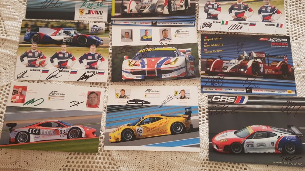 Autógrafos de pilotos