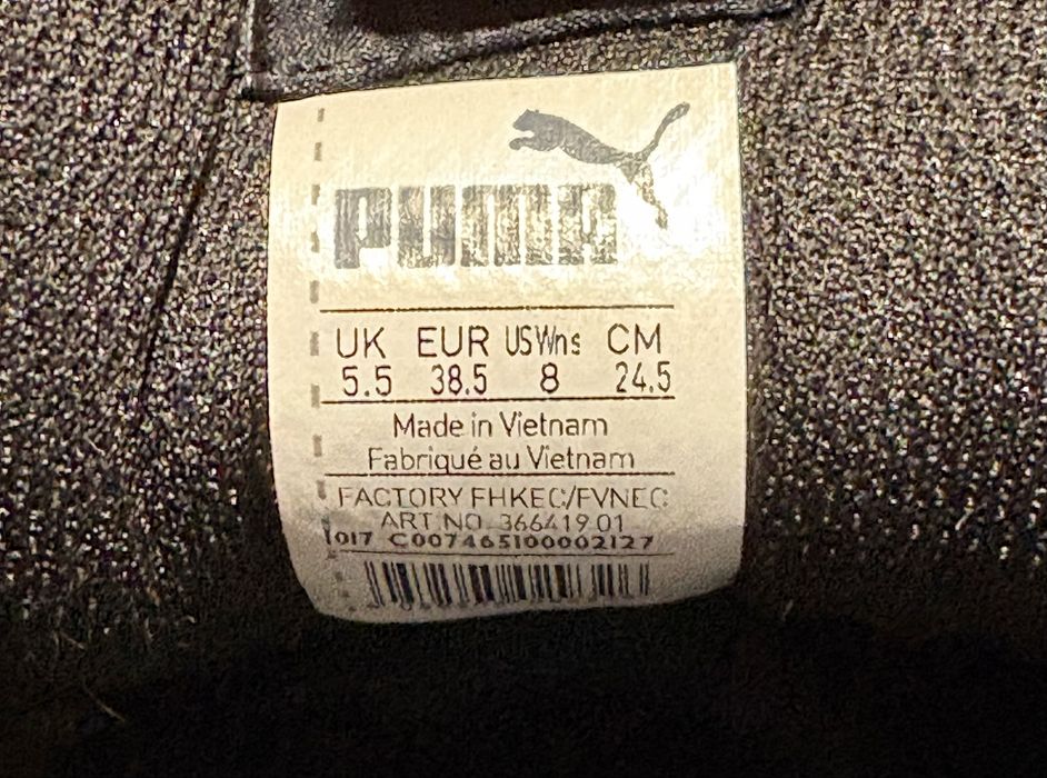 Puma Black Platform Sneakers 38.5