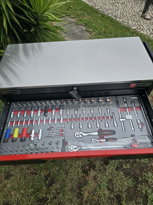 Carrinho de ferramentas XXXL 11 gavetas completas novo