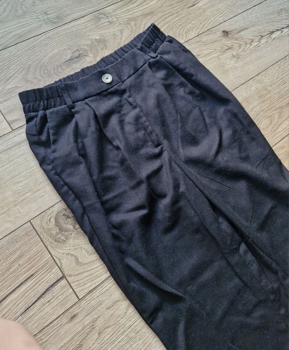 Czarne wygodne spodnie z lnem Sinsay rozmiar S