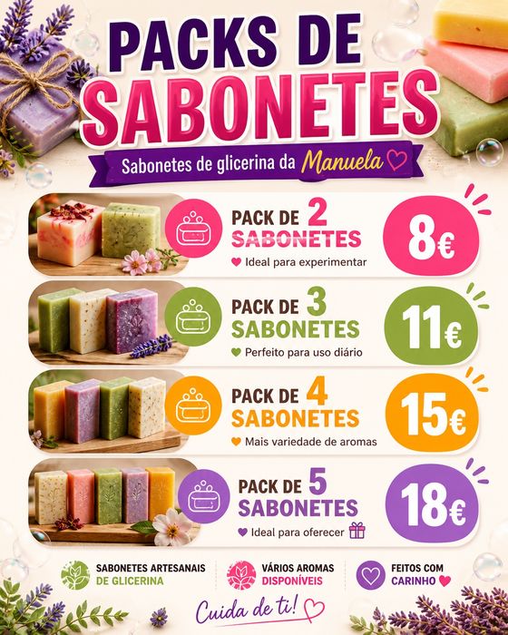 Sabonetes de Glicerina   feitos á mão