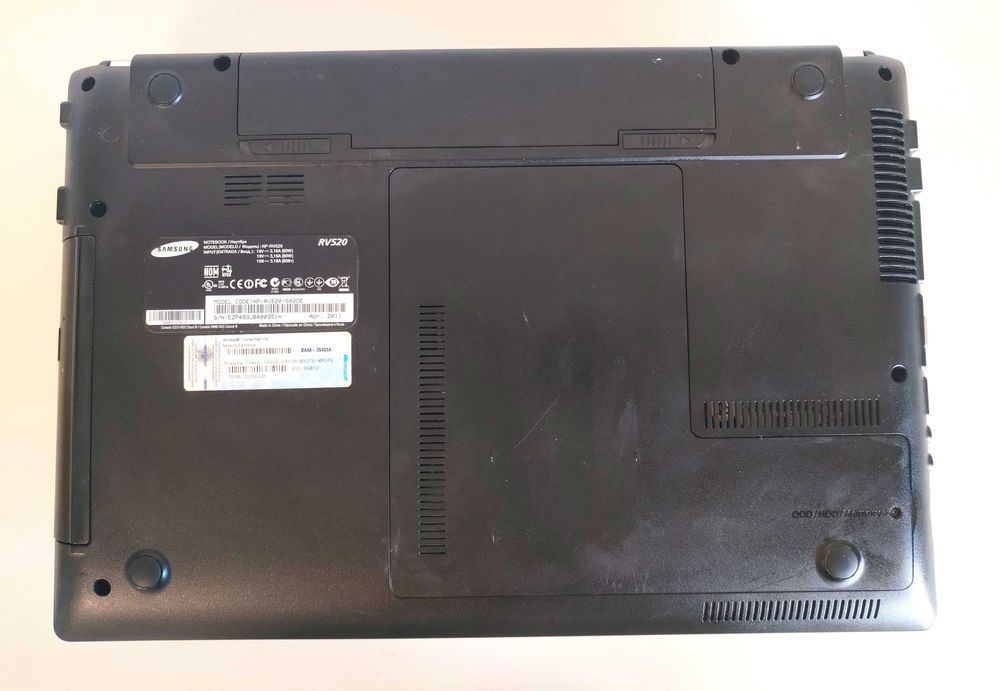 Samsung RV518\i5-2520\nVidia GT 520M\DDR-4Gb\Win11\SilverBlack