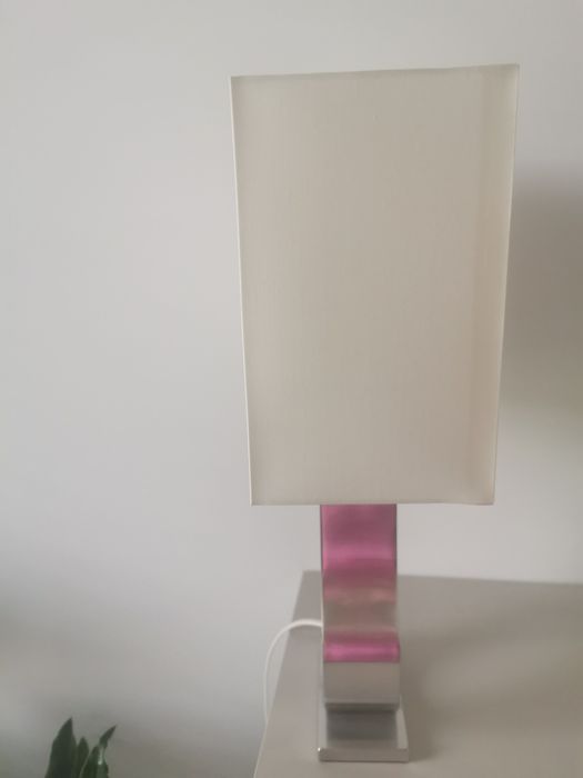 Lampka stołowa srebrna