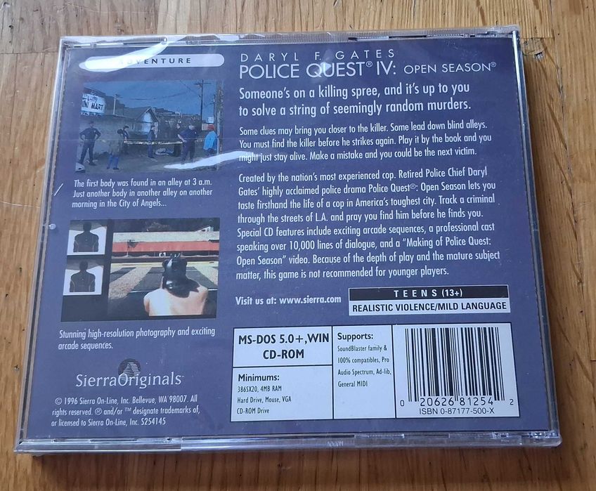 Police Quest 4 Open Season - płyta CD z grą - zafoliowana