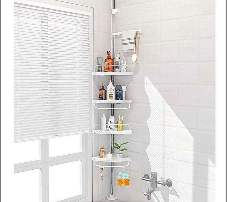 Полка для ванной угловая телескопическая Multi Corner Shelf