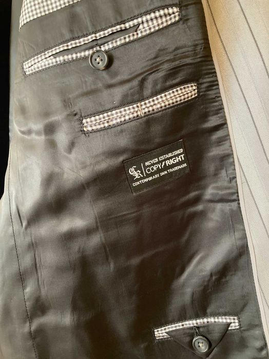 Srebrny garnitur 62/196 na wysokiego i postawnego pana