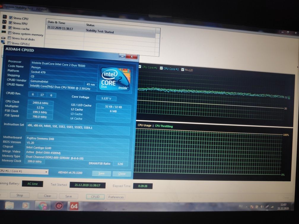 Процессор Intel Core2Duo T9300: 450 грн. - Запчастини для ноутбуків ...