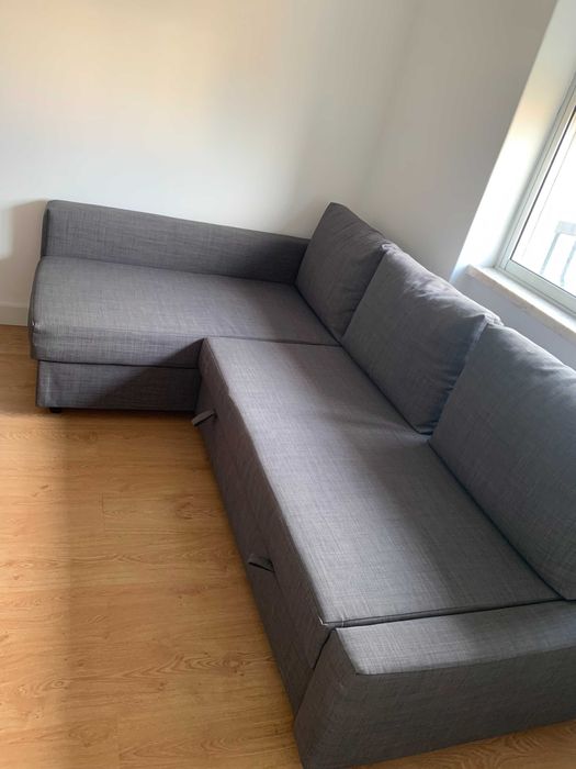 FRIHETEN  IKEA - Sofá cama de canto com storage, Hyllie dark grey · As new