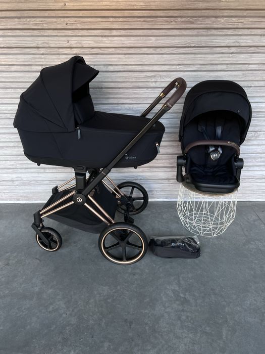Cybex Priam 4.0 2025 року  на шасі Rose Gold в кольорі Sepia Black