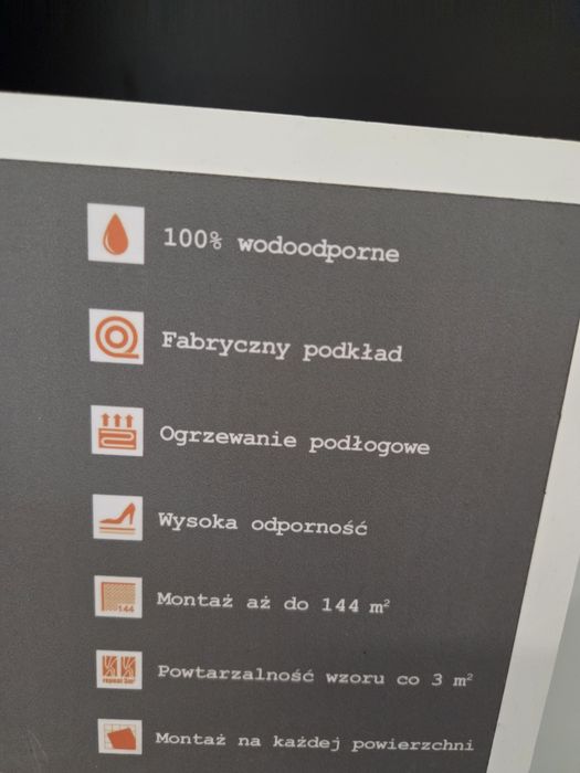 panele winylowe szary Matowy / Połysk  AC5 z podkładem